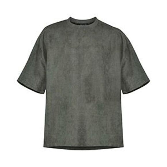 Suede Oversized T-shirt- Olive Size Medium - Picture 1 of 1
